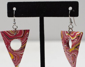 Earrings Painted Wood Earrings