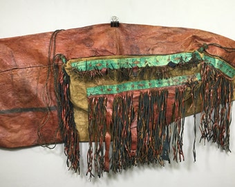 African Tuareg Tribe Leather Saddlebag Mali