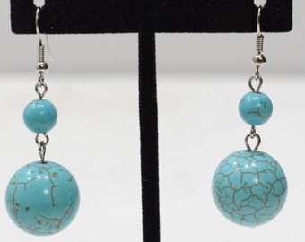 Earrings Stabilized Turquoise Stone Earrings