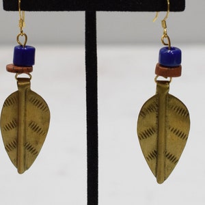 Earrings African Brass Spear Earrings