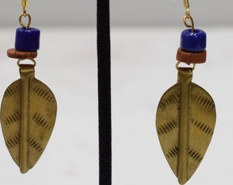 Earrings African Brass Spear Earrings