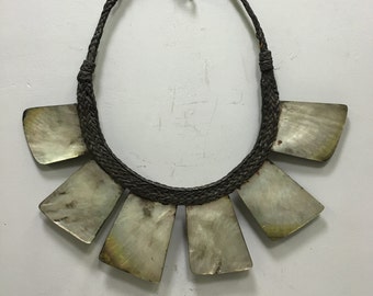 Necklace Philippine Ifugao Tribal Shell Rattan Necklace