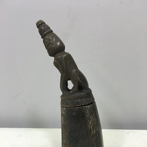 Indonesian Horn Betel Nut Lime Container