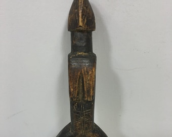 African Slingshot Carved Wood Female Burkina Faso