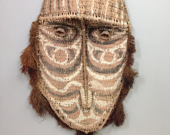 Mask Papua New Guinea Gable Woven Rattan Mask