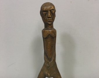 African Slingshot Carved Wood Female Burkina Faso