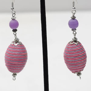 Earrings Philippine Pink Twine Earrings