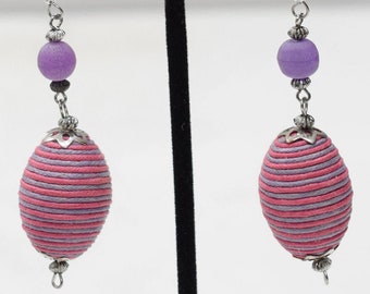 Earrings Philippine Pink Twine Earrings