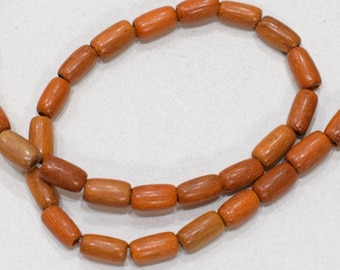Beads Redwood Wood Tubes Beads 6-7mm