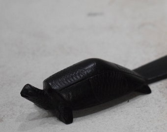 Turtle Head Ebony Wood Letter Opener Hand Carved Kenya