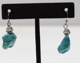 Earrings Stabilized Turquoise Dangle Earrings