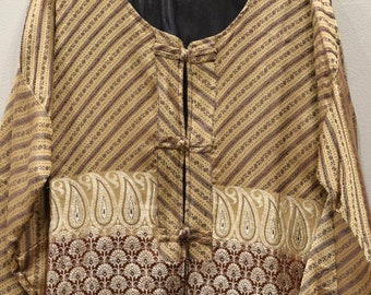 Jacket Silk Beige Brocade Jacket