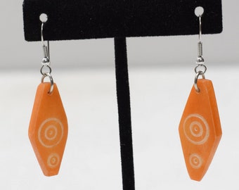 Earrings Philippine Orange Bone Earrings