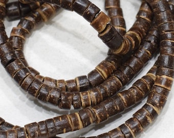 Beads Brown Coconut Heishi 5-6mm