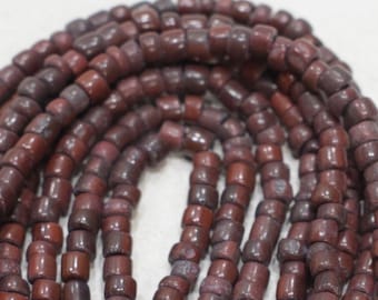 Beads Old Thai Pumtek Red Brown Beads 3-4mm