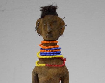 African Statue Masai Tribe Wood Fertility Status Doll