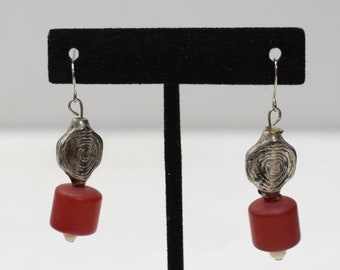 Earrings Copal Resin Silver Earrings