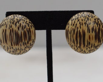 Earrings Light Palmwood Clip Earrings