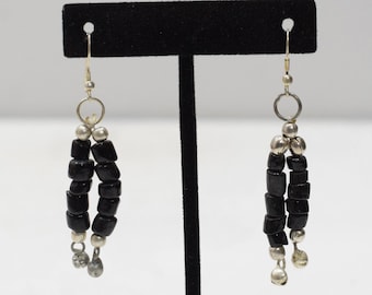 Earrings Black Glass Earrings