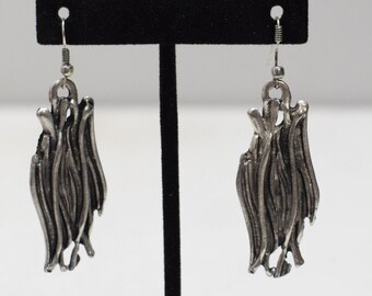 Earrings Turkish Pewter Abstract Dangle Earrings