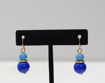 Earrings Blue  Two Tone Plastic Earrings