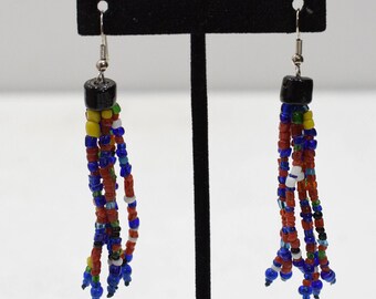 Earrings Multi Colored Beaded Dangle Earrings