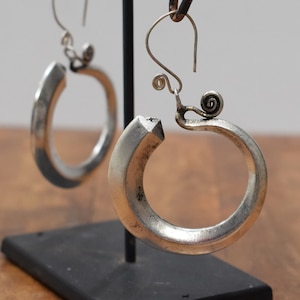 Earrings Silver Miao /Hmong Hoop Earrings
