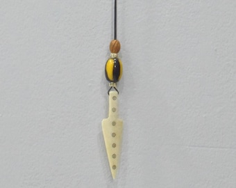 Indonesian Bone Cord Pendant Necklace