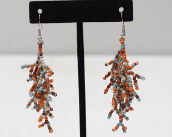 Earrings Multi Colored Glass Beaded Earrings