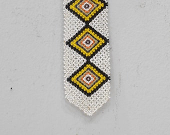 African Zulu Beaded Charm Tie Fetish Necklace South Africa 13.5"