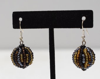 Earrings Beaded Glass Iridescent Earrings