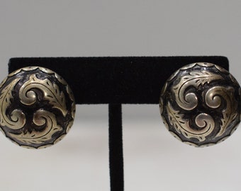 Earrings Silver Scroll Clip Earrings