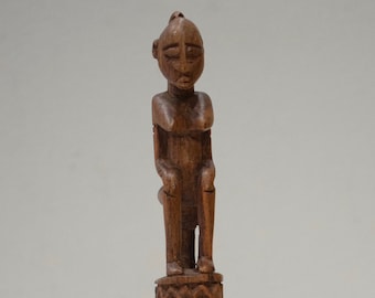 African Baule Tribe Wood Comb Hand Carved