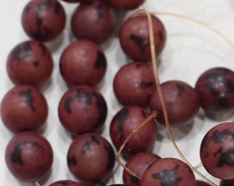 Beads India Red Brown Buri Beads 12mm