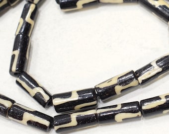 Beads Indonesian Batik Bone Tubed Beads 18-20mm