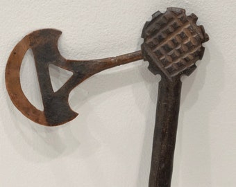 African Kuba Ceremonial Wood Axe