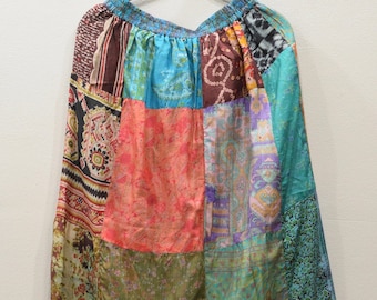 Skirt India Patchwork Silk Skirt