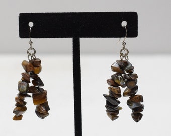 Earrings Tigers Eye Chip Dangle Earrings