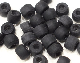 Bead India Black Matte Glass Beads 10mm