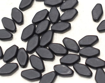 Bead Czech Matte Oval Glass 13mm