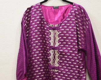 Jacket Silk Purple Brocade Jacket