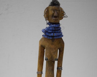 African Samburu Wood Fertility Married Status Doll