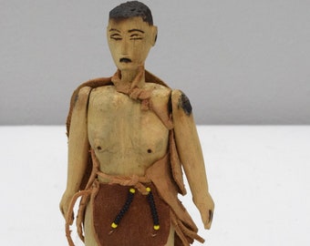 African Bushmen Male Wood Hunting Gathering Figure