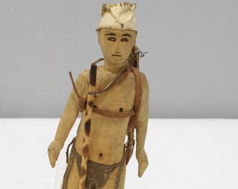 African Bushmen Male Wood Hunting Gathering Figure