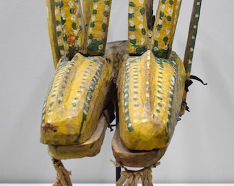 African Mask Bambara Double Antelope Marionette