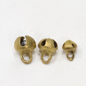 Beads India Brass Cross Bells Assorted 10-15mm