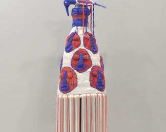 African Yoruba Beaded Multi Colored Bird Crown