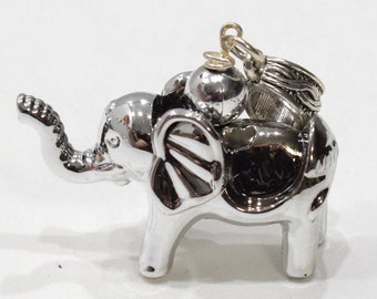 Beads India Silver Elephant Pendant 40mm