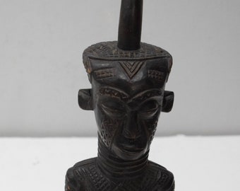 African Statue Yaka Tribe Congo Abstract Carved Figure Yaka Tribe