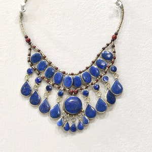 Necklace Middle Eastern Lapis Pendant Kuchi Necklace